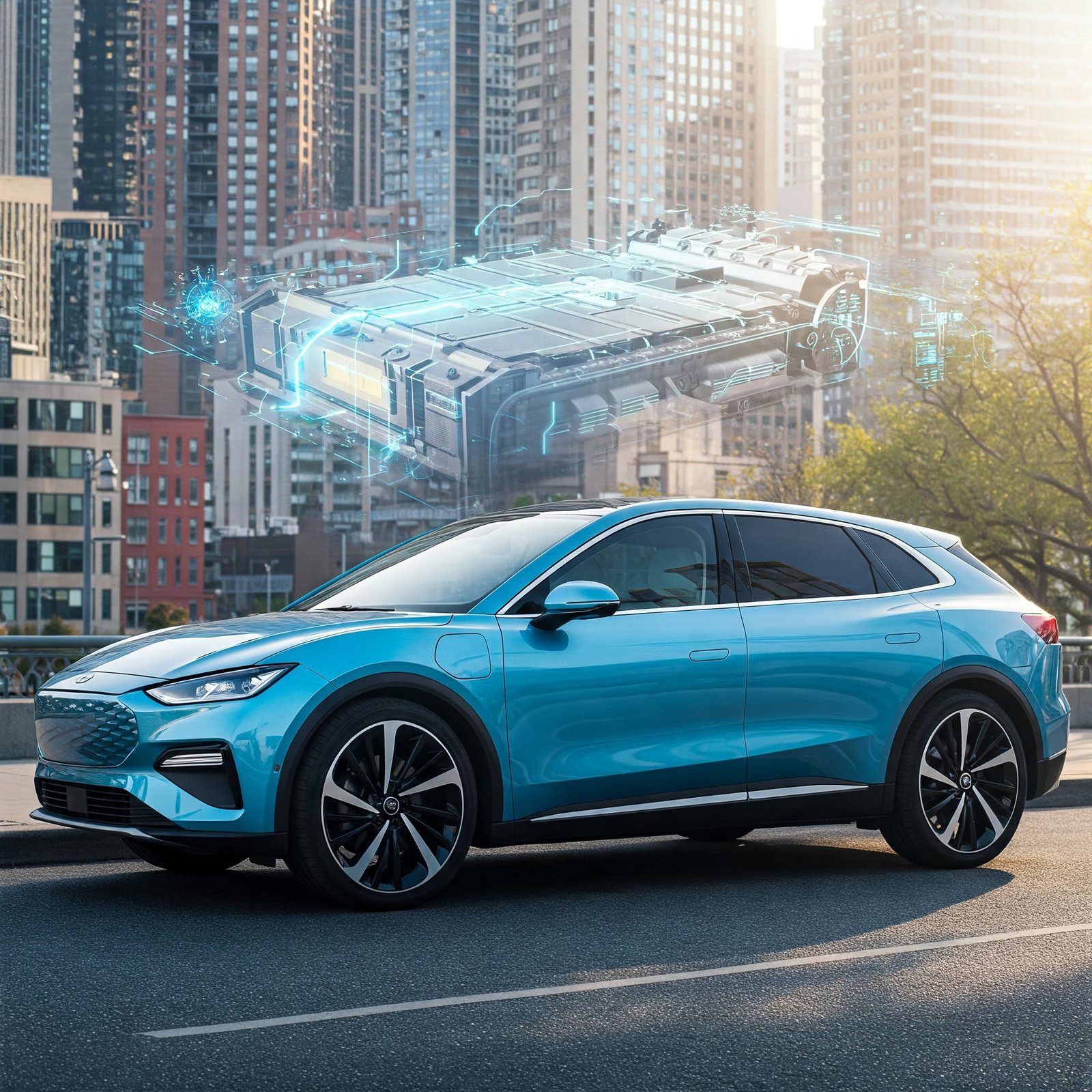 Batería de un auto eléctrico