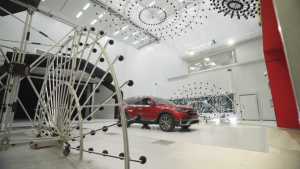 Túnel de viento HALO de Honda en Ohio, utilizado para pruebas aerodinámicas y aeroacústicas de vehículos y proyectos de investigación