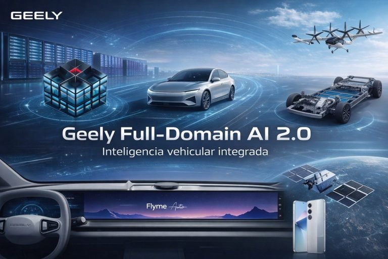 Arquitectura Full-Domain AI 2.0 de Geely aplicada a vehículos inteligentes