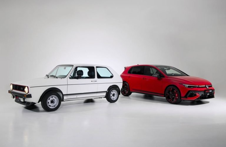 Volkswagen Golf GTI en edición aniversario por sus 50 años, con enfoque deportivo y detalles clásicos