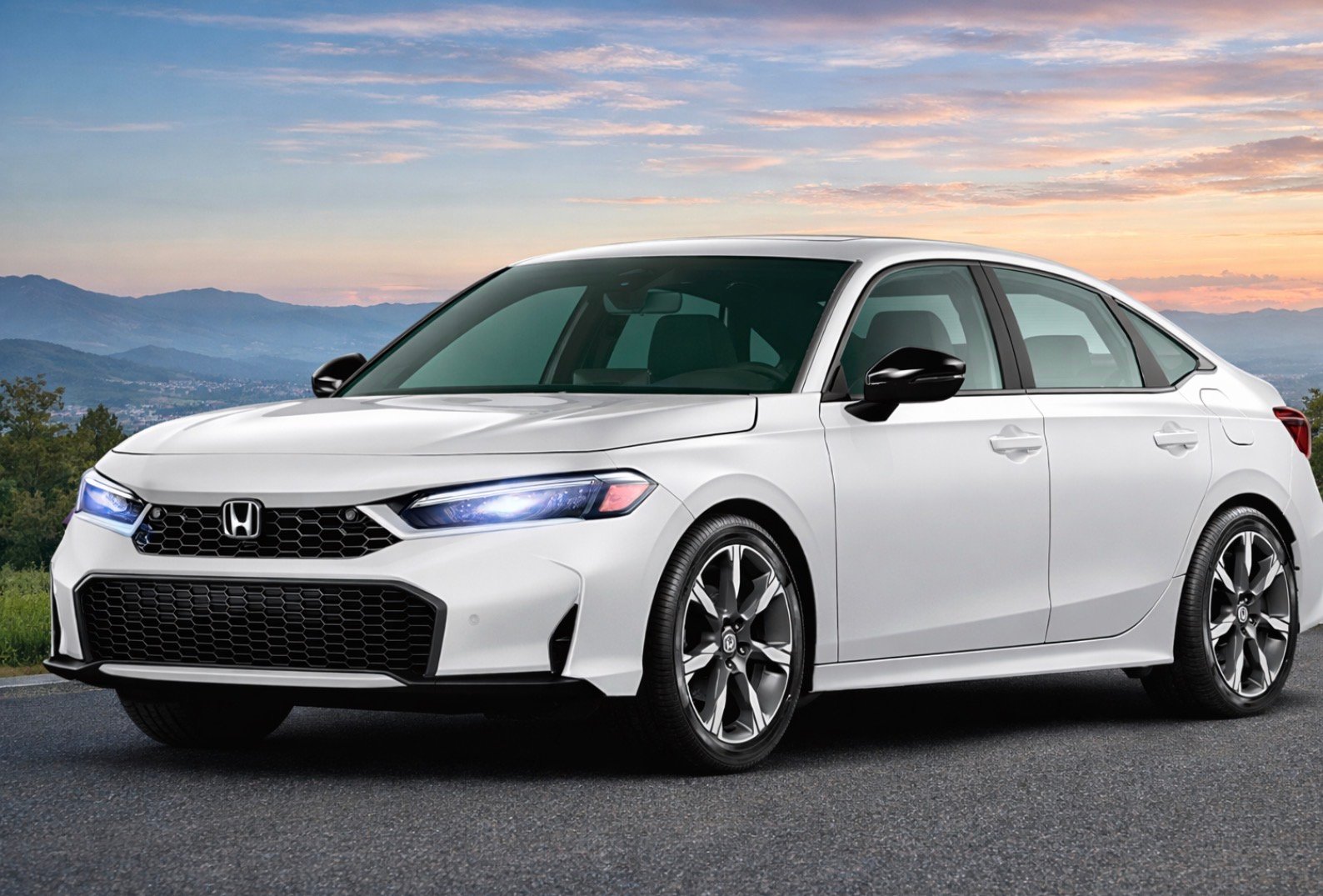 Honda Civic Hybrid durante prueba de manejo como sedán híbrido compacto