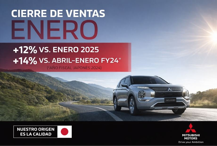 Mitsubishi Motors México registra crecimiento de doble dígito en ventas durante enero de 2026