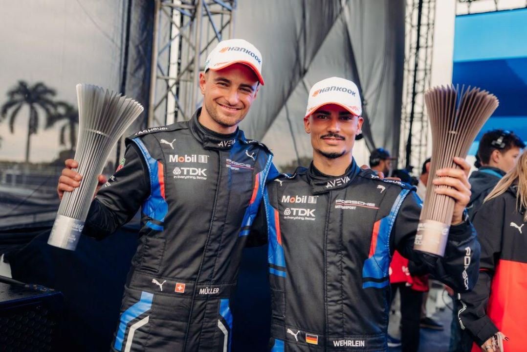 Porsche 99X Electric de Nico Müller y Pascal Wehrlein durante el E-Prix de Miami