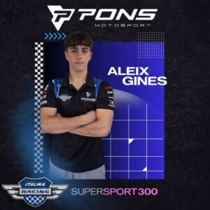 Piloto de Supersport 300 durante carrera en circuito, categoría donde competirá Aleix Ginés con Italika Racing en el ESBK