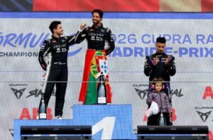 Detalle del monoplaza Jaguar TCS Racing durante carrera de Formula E