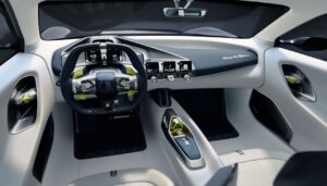 Interior del Lynk & Co Time to Shine concepto GT con configuración 2+2 y diseño enfocado al conductor