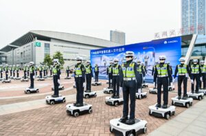 Robot humanoide AiMOGA durante Auto China 2026 en Beijing