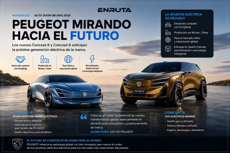 PEUGEOT Concept 6 y Concept 8 presentados durante el Auto Show de Beijing 2026
