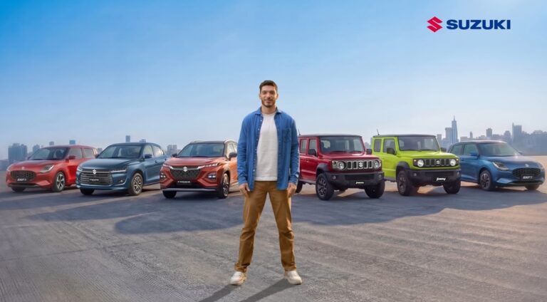 Raúl Jiménez durante la campaña “El motor de los mexicanos” de Suzuki en México