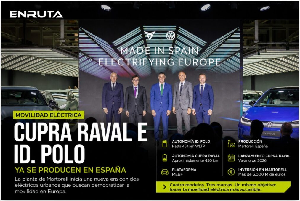 CUPRA Raval y Volkswagen ID. Polo durante el inicio de producción en la planta de Martorell