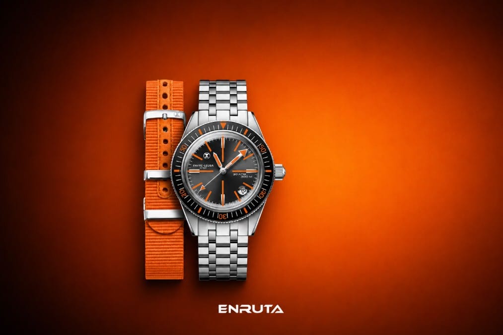 Favre Leuba Deep Raider Revival Orange con detalles naranjas y resistencia al agua de 300 metros