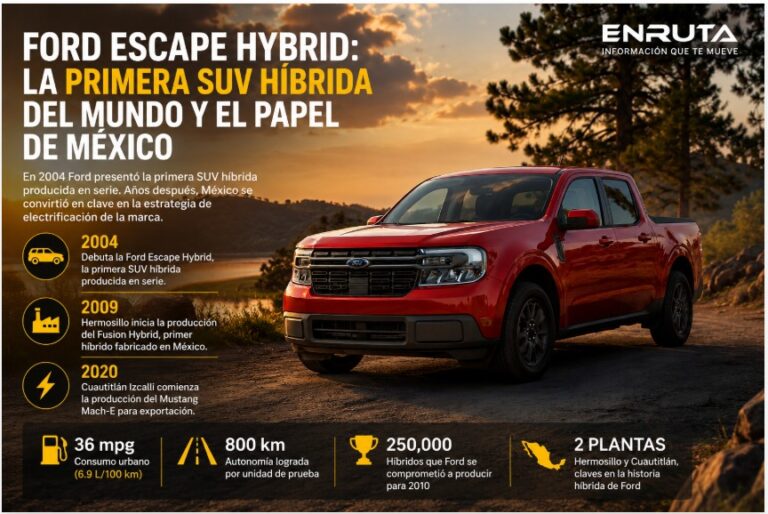 Ford Escape Hybrid presentada como la primera SUV híbrida producida en serie y el inicio de la electrificación de Ford.