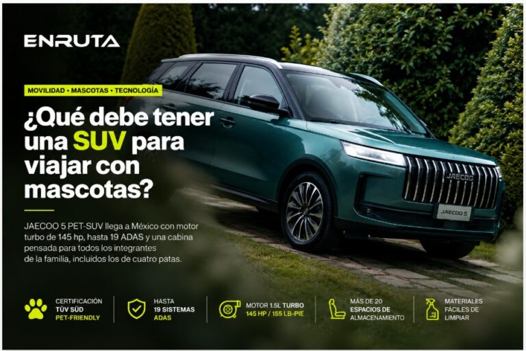 JAECOO 5 PET-SUV con cabina pensada para viajar con mascotas en México