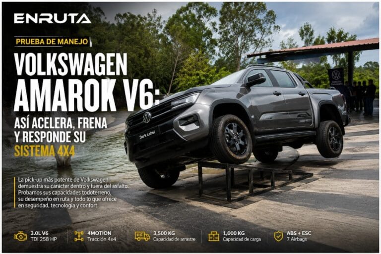 Volkswagen Amarok V6 2026 en recorrido off-road y carretera durante prueba de manejo