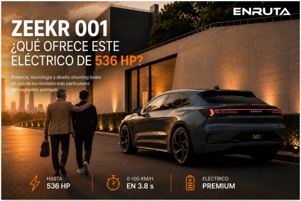 Zeekr 001 eléctrico tipo shooting brake durante sesión fotográfica de la marca