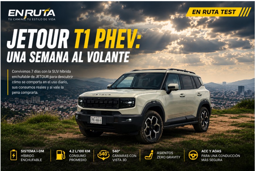 JETOUR T1 PHEV durante la prueba de manejo de una semana realizada por En Ruta