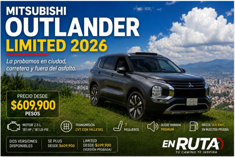 Mitsubishi Outlander Limited 2026 durante nuestra prueba de manejo