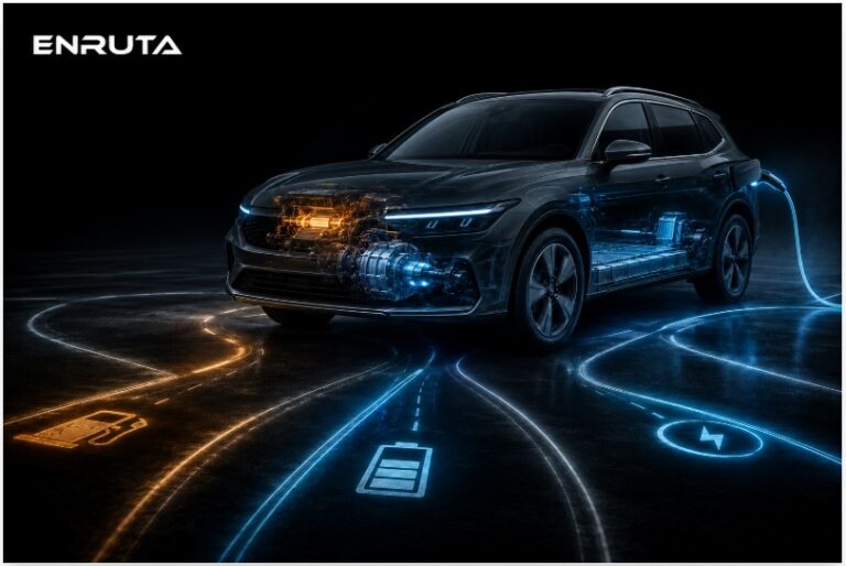 Tipos de autos híbridos y eléctricos MHEV, HEV, PHEV, REEV y BEV