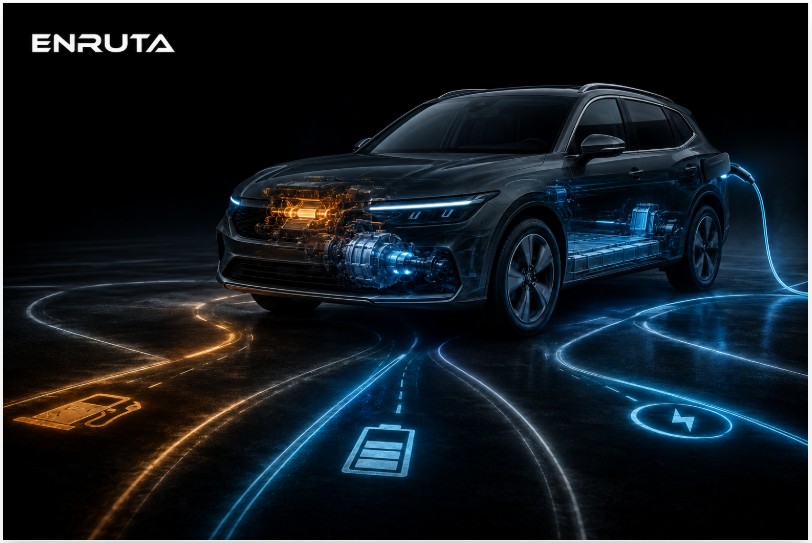 Tipos de autos híbridos y eléctricos MHEV, HEV, PHEV, REEV y BEV