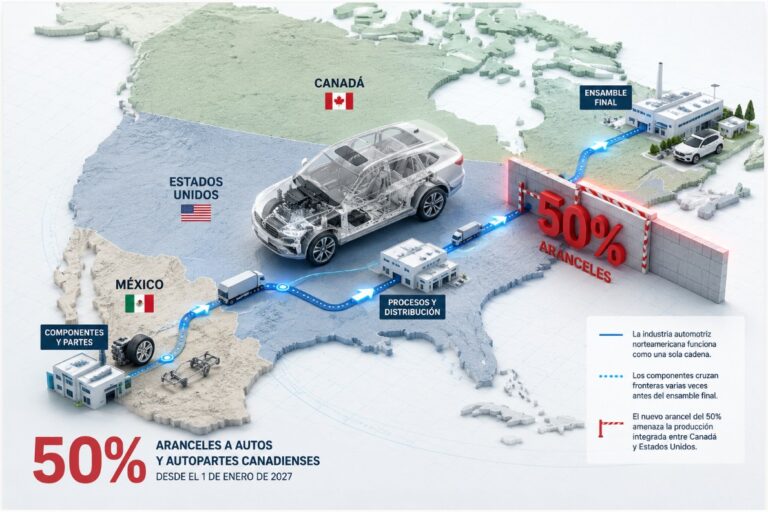 Industria automotriz de Canadá ante amenaza de aranceles de 50% de Donald Trump