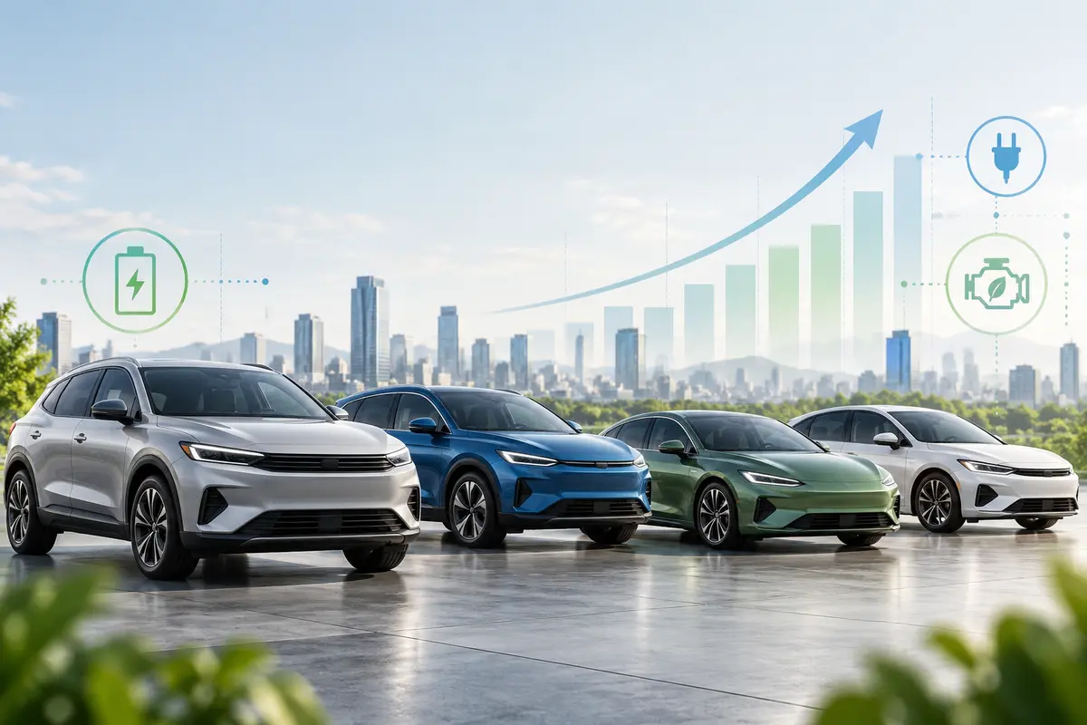 Autos híbridos y eléctricos ganan participación en el mercado mexicano durante 2026