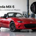 Mazda MX-5 rojo relacionado con llamado a revisión en México por sistema TCS y DSC