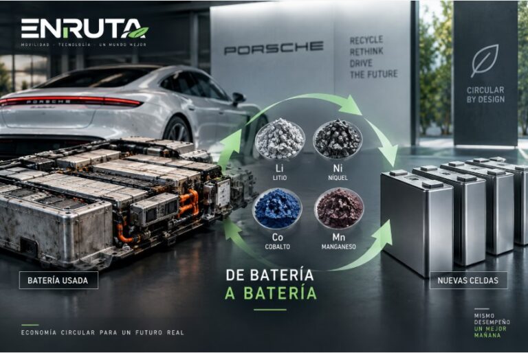Materiales recuperados de baterías Porsche utilizados para fabricar nuevas celdas