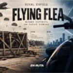 Ilustración de la evolución de Royal Enfield Flying Flea desde la motocicleta militar hasta su nueva etapa eléctrica