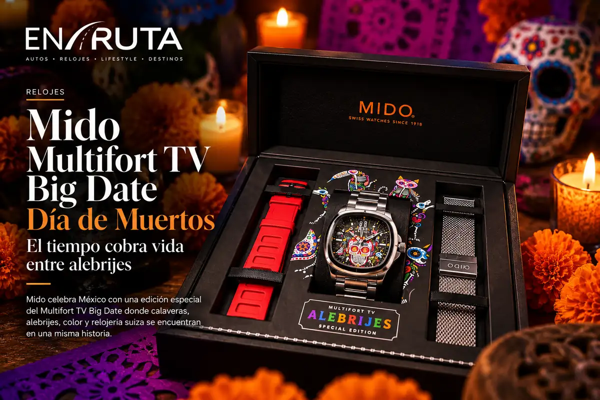 Mido Multifort TV Big Date Día de Muertos con calavera y alebrijes