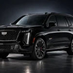 Cadillac Escalade-V Edición Checo Pérez 2026 en color negro, con diseño exclusivo inspirado en el piloto mexicano
