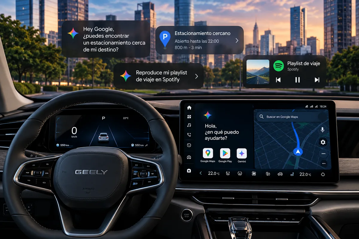 Geely y Google anuncian la integración de Gemini, Maps y Play en vehículos compatibles desde 2027