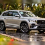 Geely Monjaro EM-i híbrida enchufable durante su presentación en Acapulco, México.